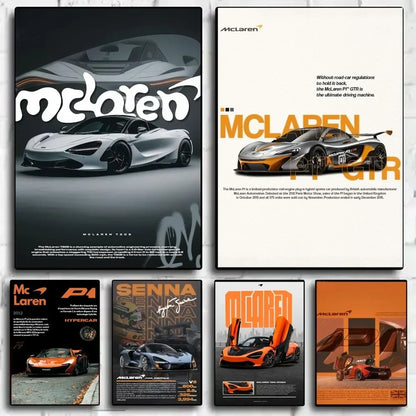 DecorBites™ Mclaren P1 GTR Luxury Poster for Home Decor