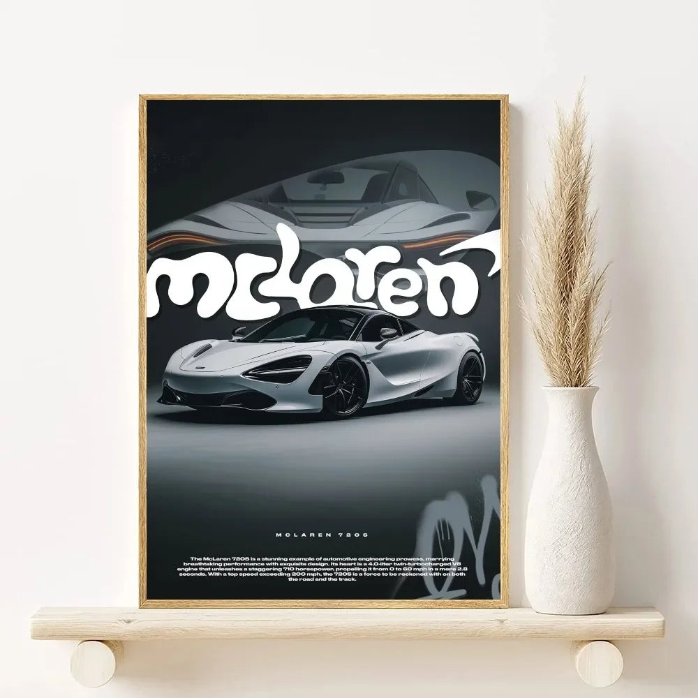 DecorBites™ Mclaren P1 GTR Luxury Poster for Home Decor