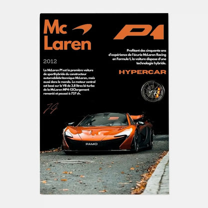 DecorBites™ Mclaren P1 GTR Luxury Poster for Home Decor