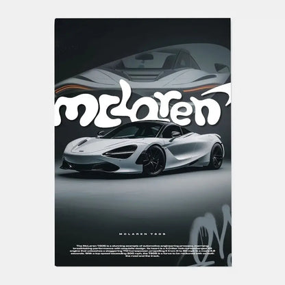 Luxury silver sports car gtr luxury poster living room wall art