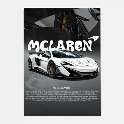 Luxury silver sports car gtr luxury poster living room wall art