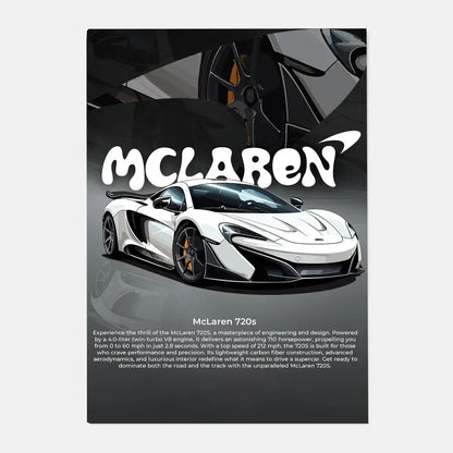 Luxury silver sports car gtr luxury poster living room wall art