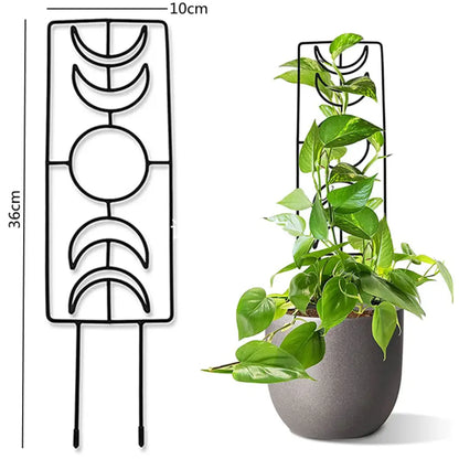 Ornate black wrought iron metal garden plant stand garden trellis