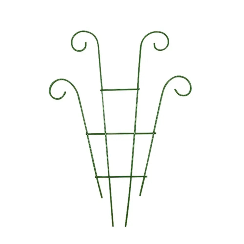 Ornate black wrought iron metal garden plant stand garden trellis