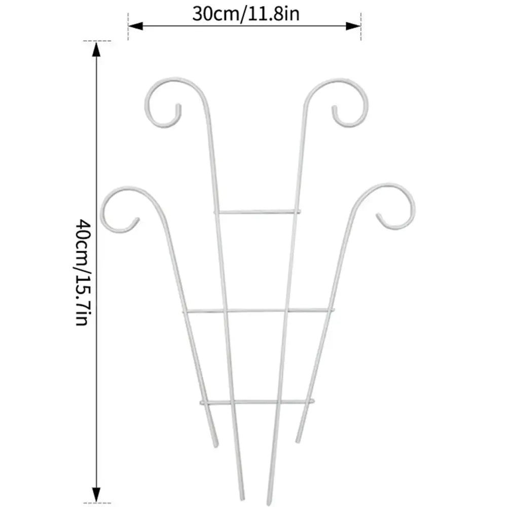 Ornate black wrought iron metal garden plant stand garden trellis