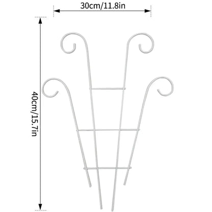 Ornate black wrought iron metal garden plant stand garden trellis