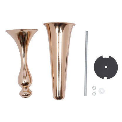 DecorBites™ Metal Golden Flower Stand Vase Candle Holder