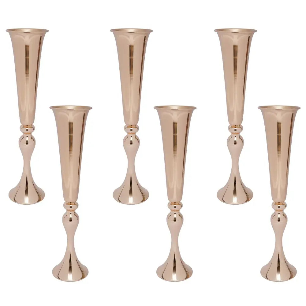 Elegant gold metal flower stand vase candle holder for dining room