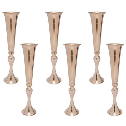 Elegant gold metal flower stand vase candle holder for dining room