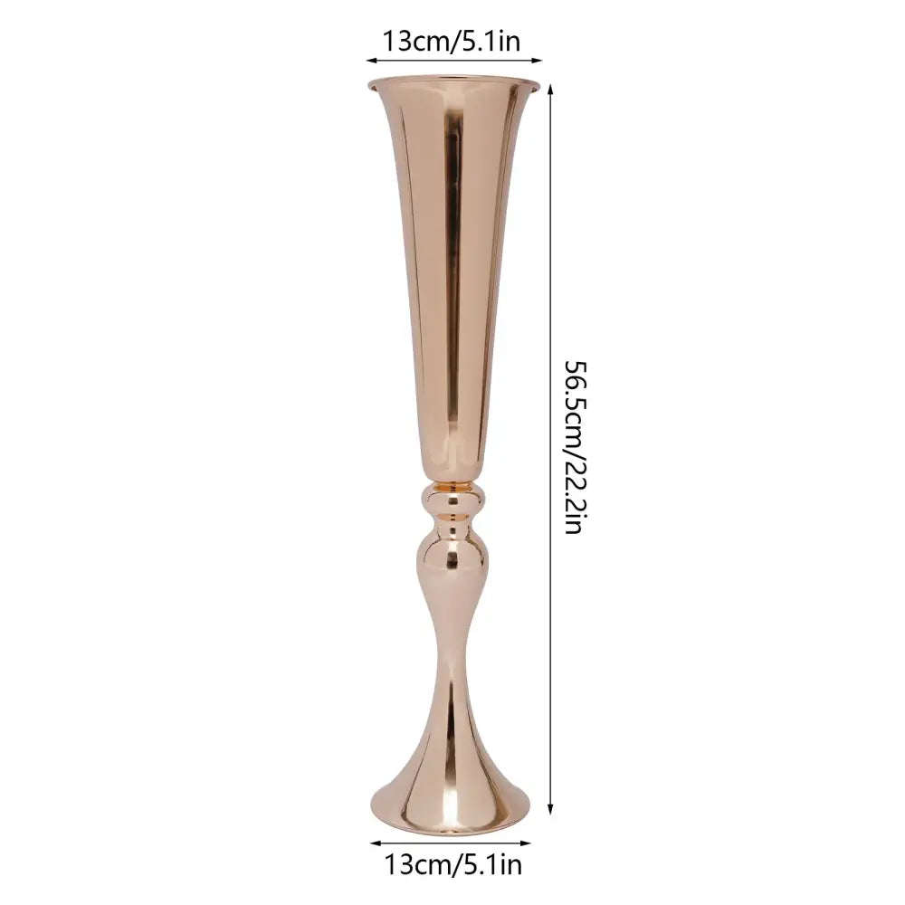 Elegant gold metal flower stand vase candle holder for dining room