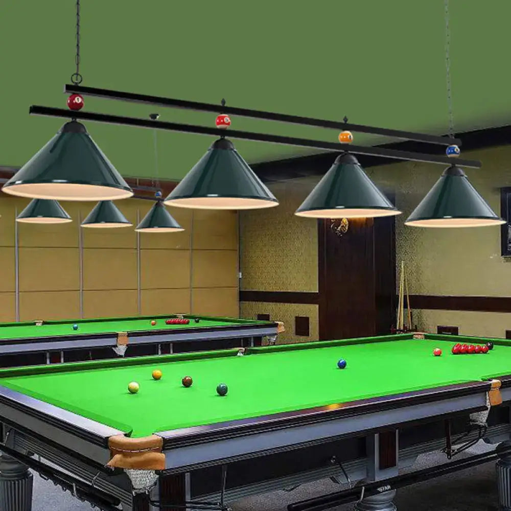 Industrial black metal hanging island light dining room billiard pendant