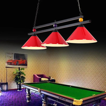 Industrial black metal hanging island light dining room billiard pendant