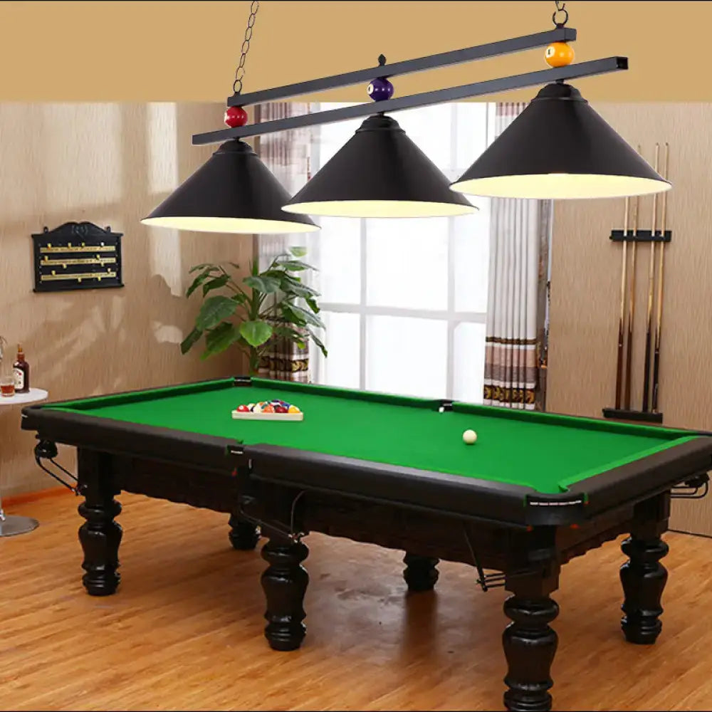 Industrial black metal hanging island light dining room billiard pendant