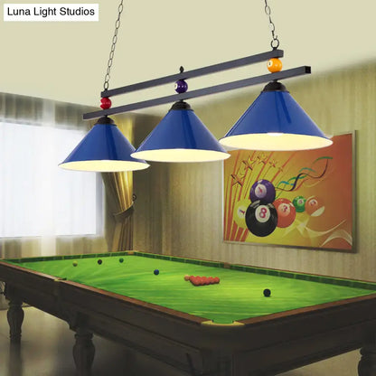 Industrial black metal hanging island light dining room billiard pendant