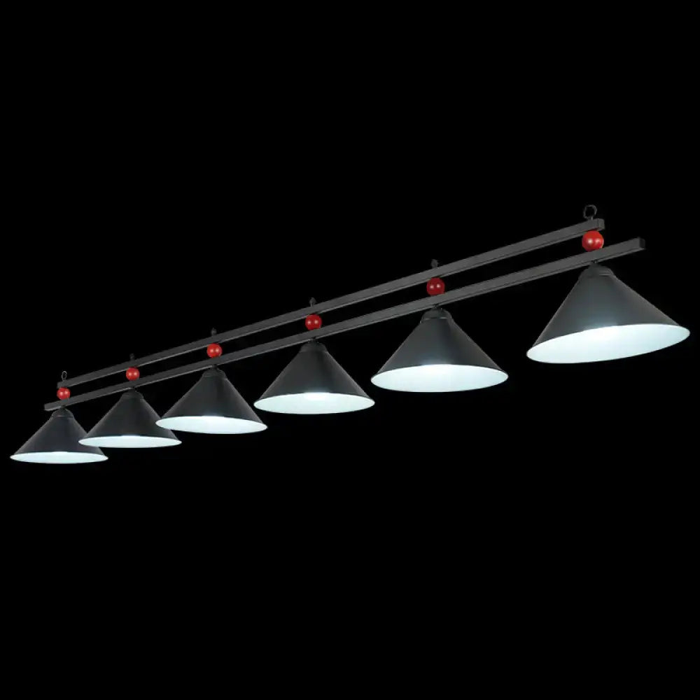 Industrial black metal hanging island light dining room billiard pendant