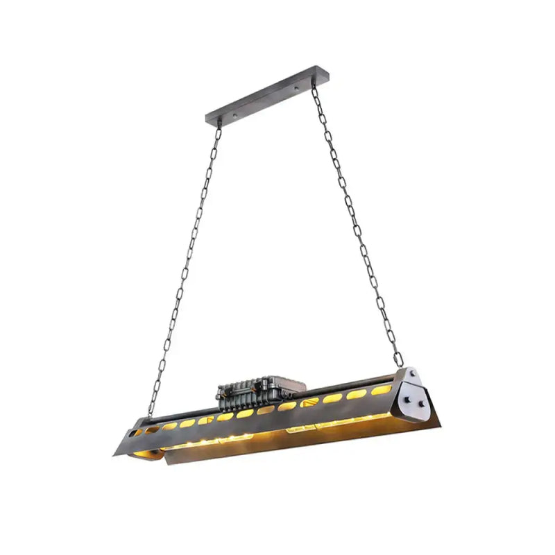 Industrial triangular metal island lighting fixture kitchen pendant