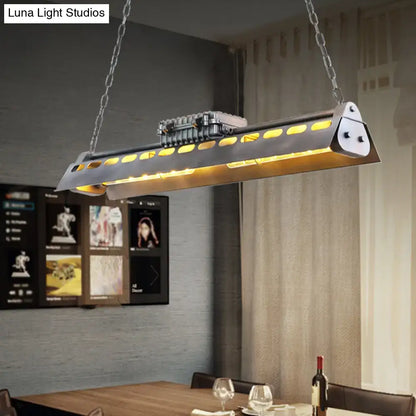 Industrial triangular metal island lighting fixture kitchen pendant