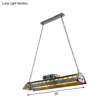 Industrial triangular metal island lighting fixture kitchen pendant