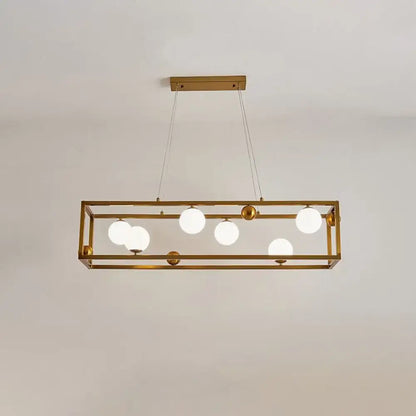 Industrial black & gold pendant light with milk glass shade dining room