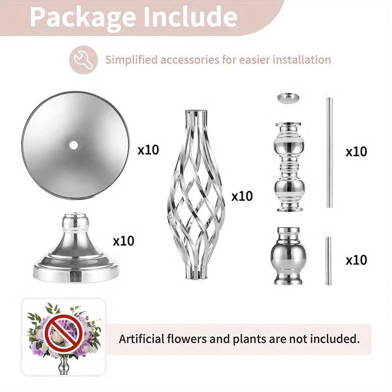 DecorBites™ Metal Vase Set for Special Occasions