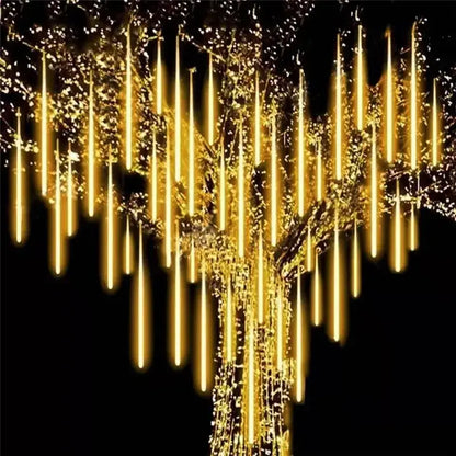 White meteor shower led string lights outdoor garden decor