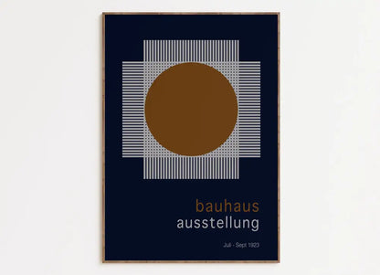 Mid century green & orange bauhaus wall art – living room canvas