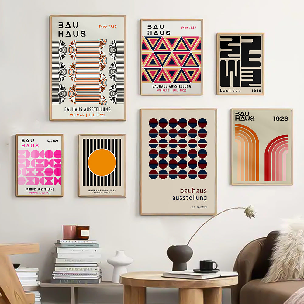DecorBites™ Mid Century Geometric Wall Art Canvas Prints