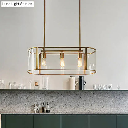 Mid century gold translucent glass pendant light dining room fixture