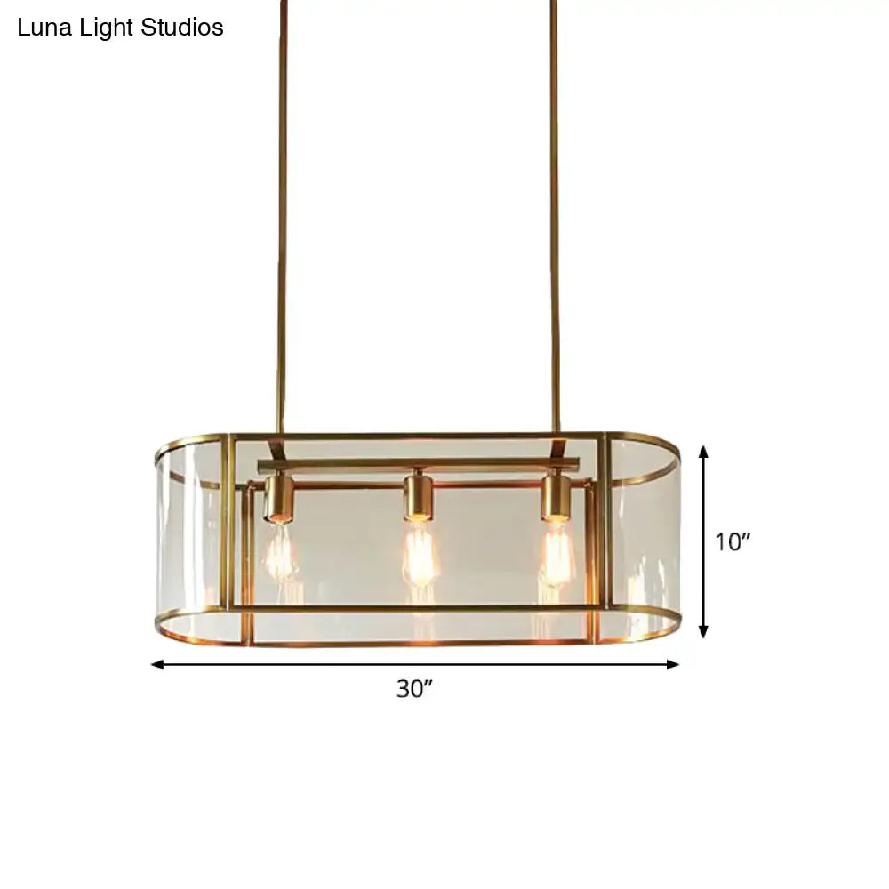 Mid century gold translucent glass pendant light dining room fixture