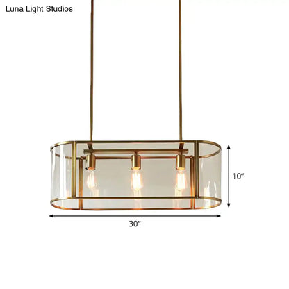 Mid century gold translucent glass pendant light dining room fixture
