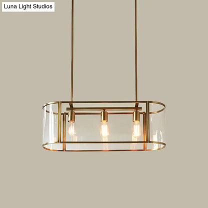 Mid century gold translucent glass pendant light dining room fixture
