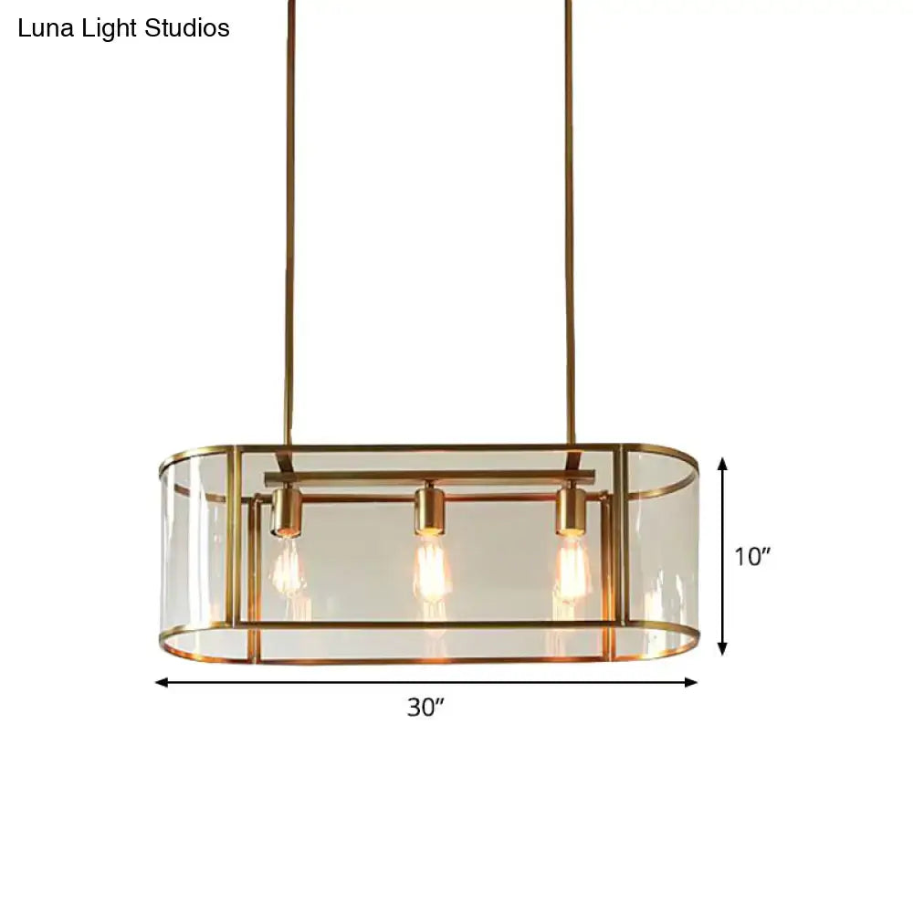 Mid century gold translucent glass pendant light dining room fixture