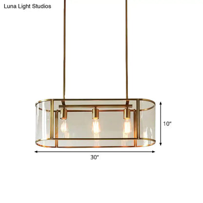 Mid century gold translucent glass pendant light dining room fixture