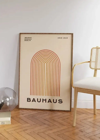 Mid century modern bauhaus geometric wall art set living room decor