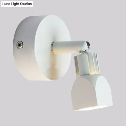 Contemporary style black & white led wall lamp – bedroom spotlight