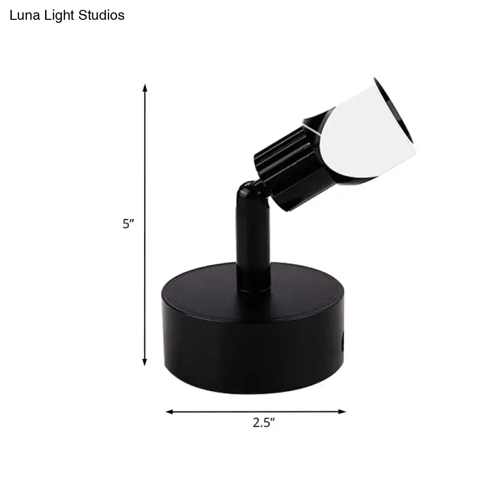 Contemporary style black & white led wall lamp – bedroom spotlight