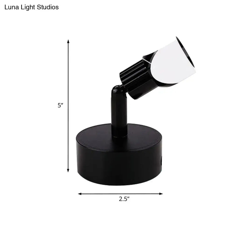 Contemporary style black & white led wall lamp – bedroom spotlight