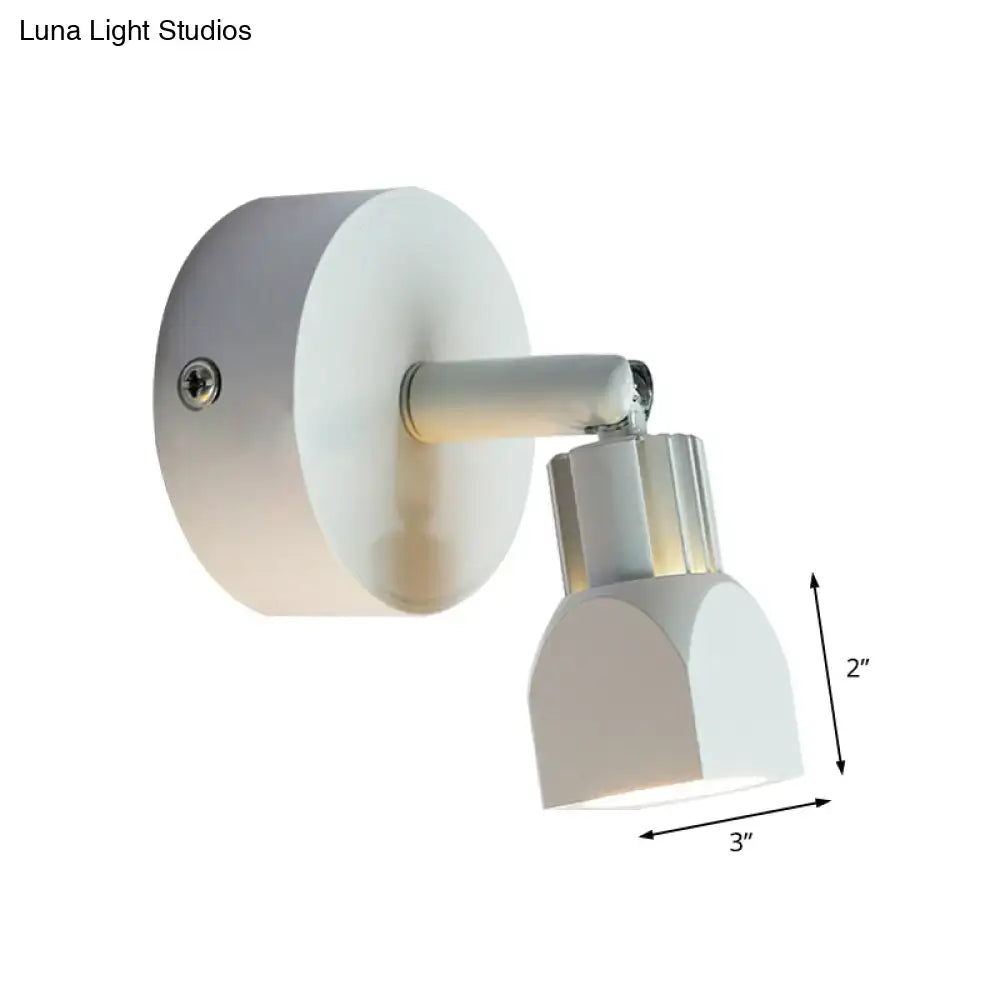 Contemporary style black & white led wall lamp – bedroom spotlight