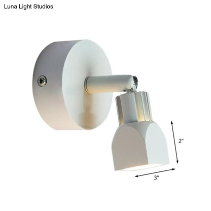 Contemporary style black & white led wall lamp – bedroom spotlight