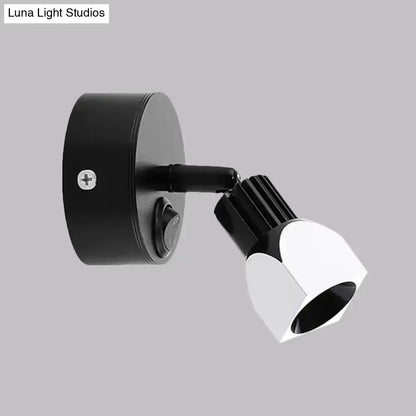 Contemporary style black & white led wall lamp – bedroom spotlight