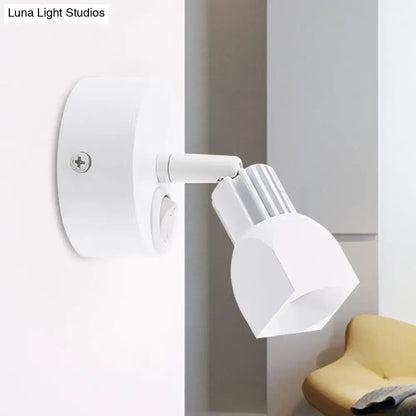 Contemporary style black & white led wall lamp – bedroom spotlight