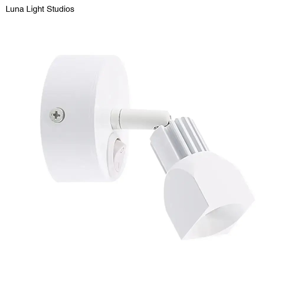 Contemporary style black & white led wall lamp – bedroom spotlight