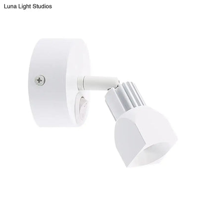 Contemporary style black & white led wall lamp – bedroom spotlight