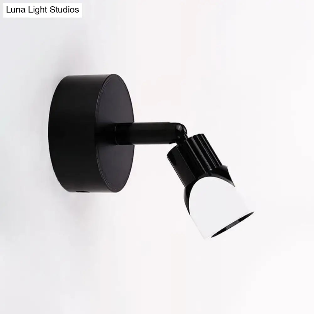 Contemporary style black & white led wall lamp – bedroom spotlight
