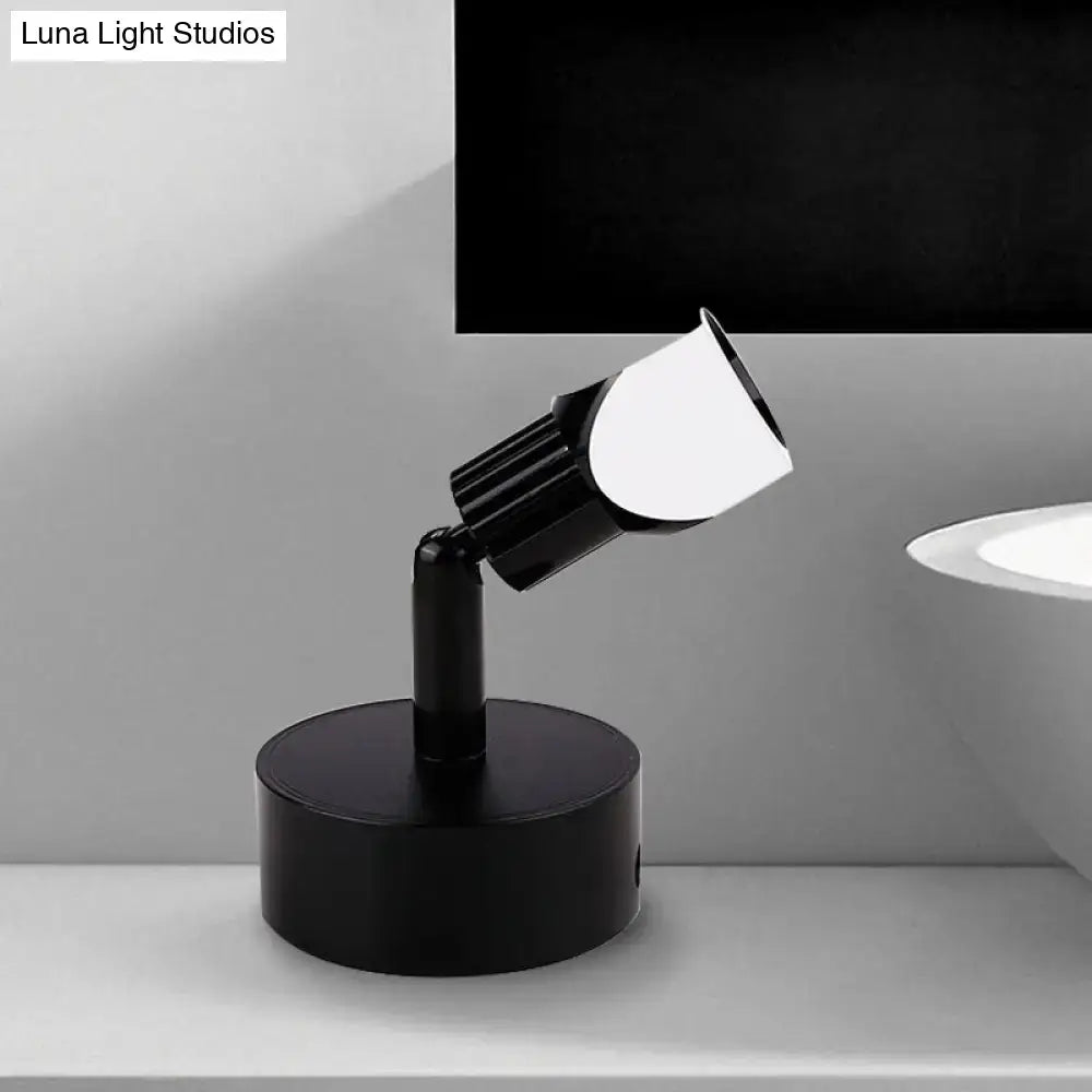 Contemporary style black & white led wall lamp – bedroom spotlight