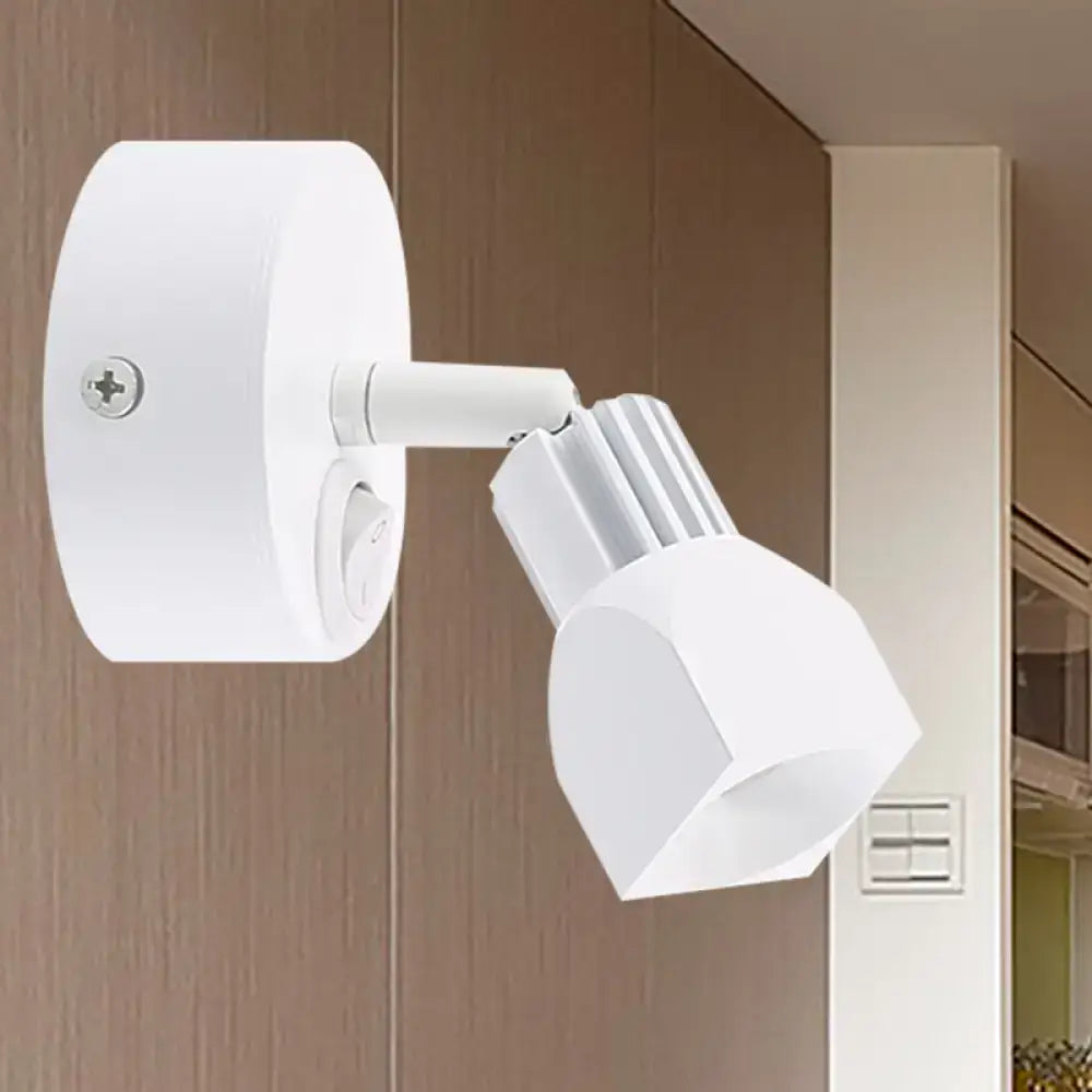 Contemporary style black & white led wall lamp – bedroom spotlight