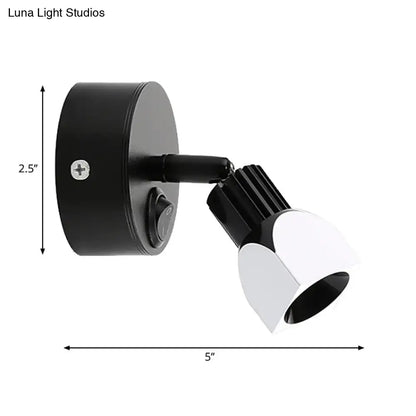 Contemporary style black & white led wall lamp – bedroom spotlight