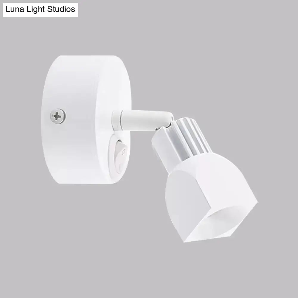 Contemporary style black & white led wall lamp – bedroom spotlight