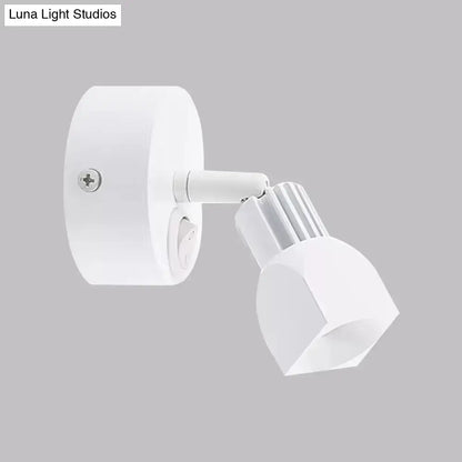 Contemporary style black & white led wall lamp – bedroom spotlight