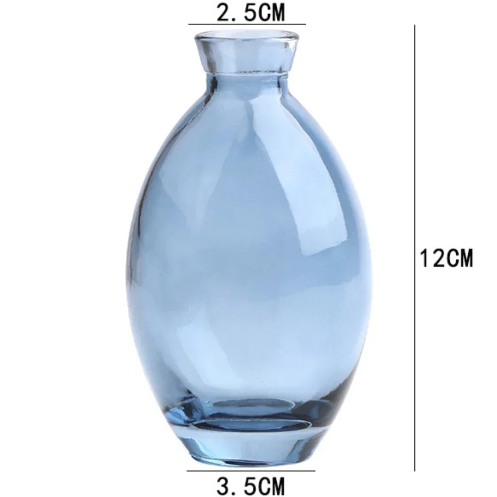 DecorBites™ Mini Glass Flower Vase for Home Decor
